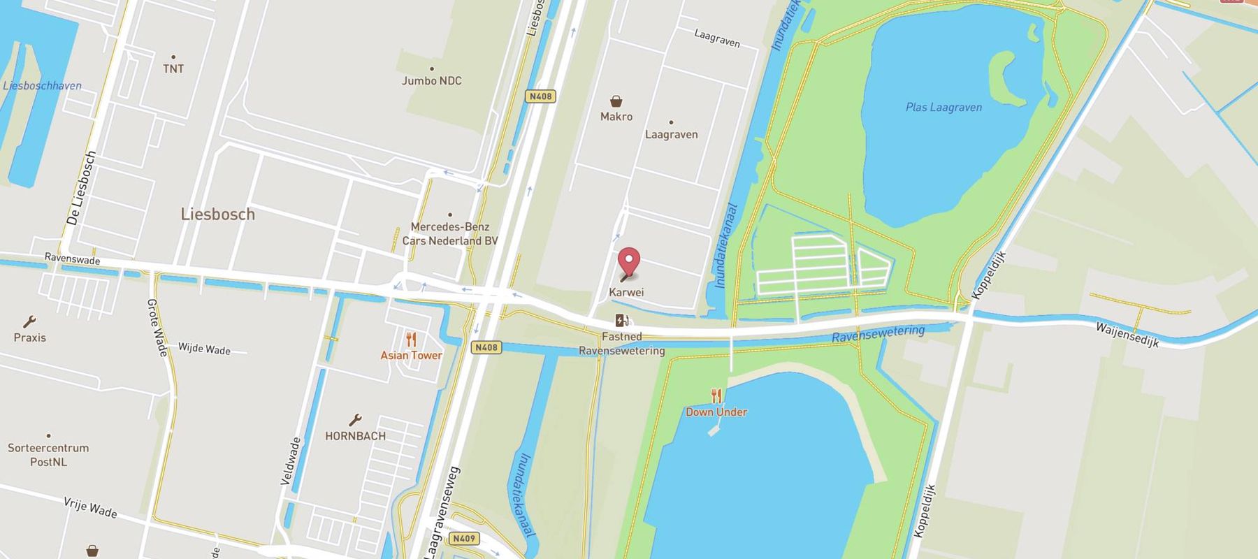 Karwei bouwmarkt Nieuwegein-Laagraven map