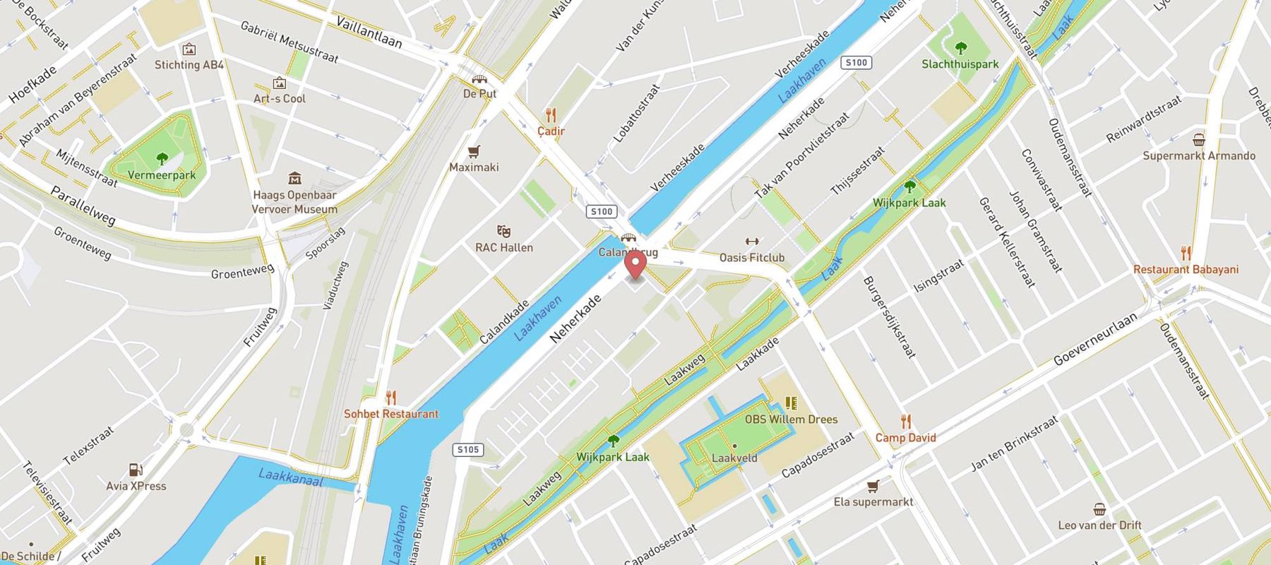 haan tankstation Neherkade Den Haag map