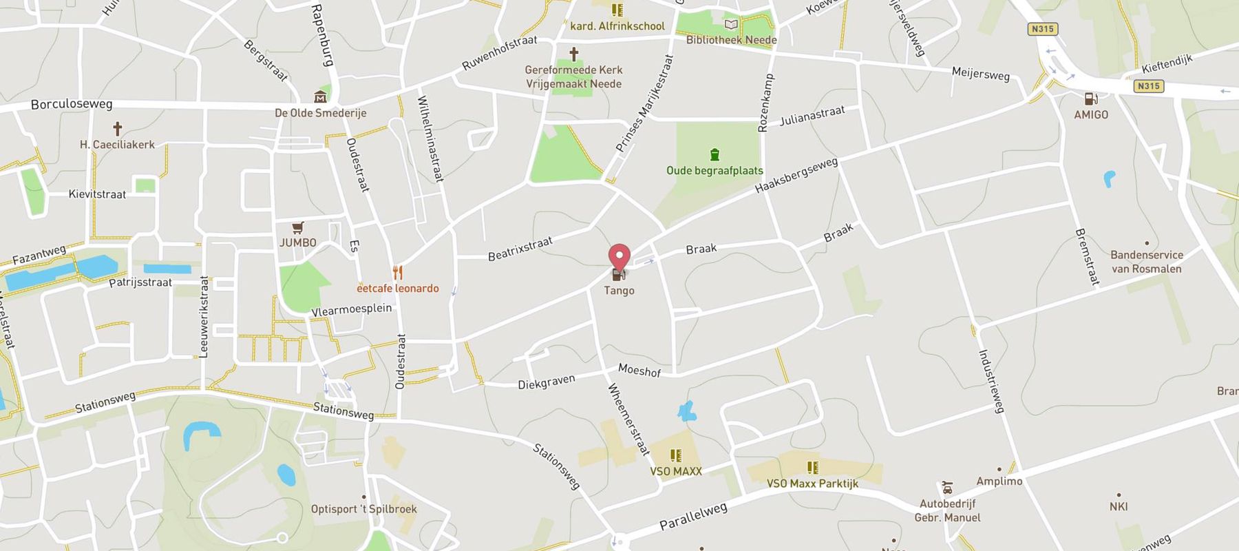Tango Neede map