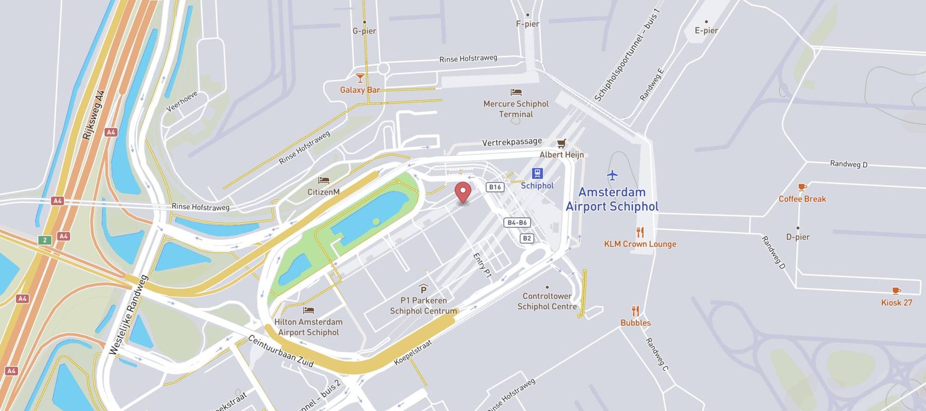 Sheraton Amsterdam Airport Hotel and Conference Center map