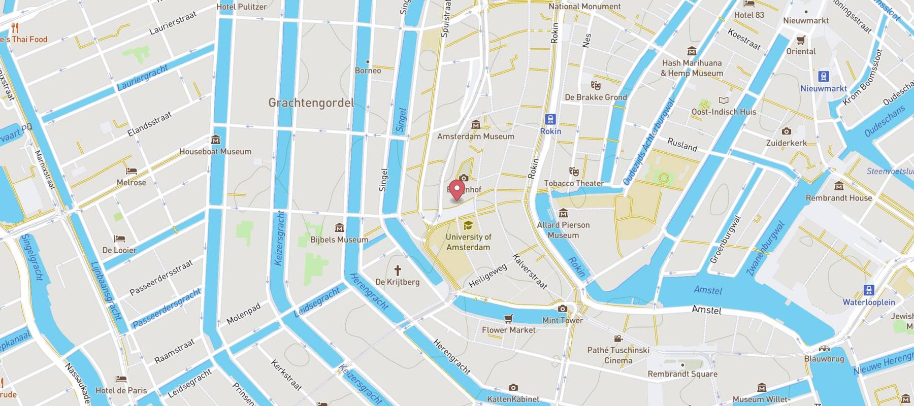 Belfort Hotel Amsterdam map