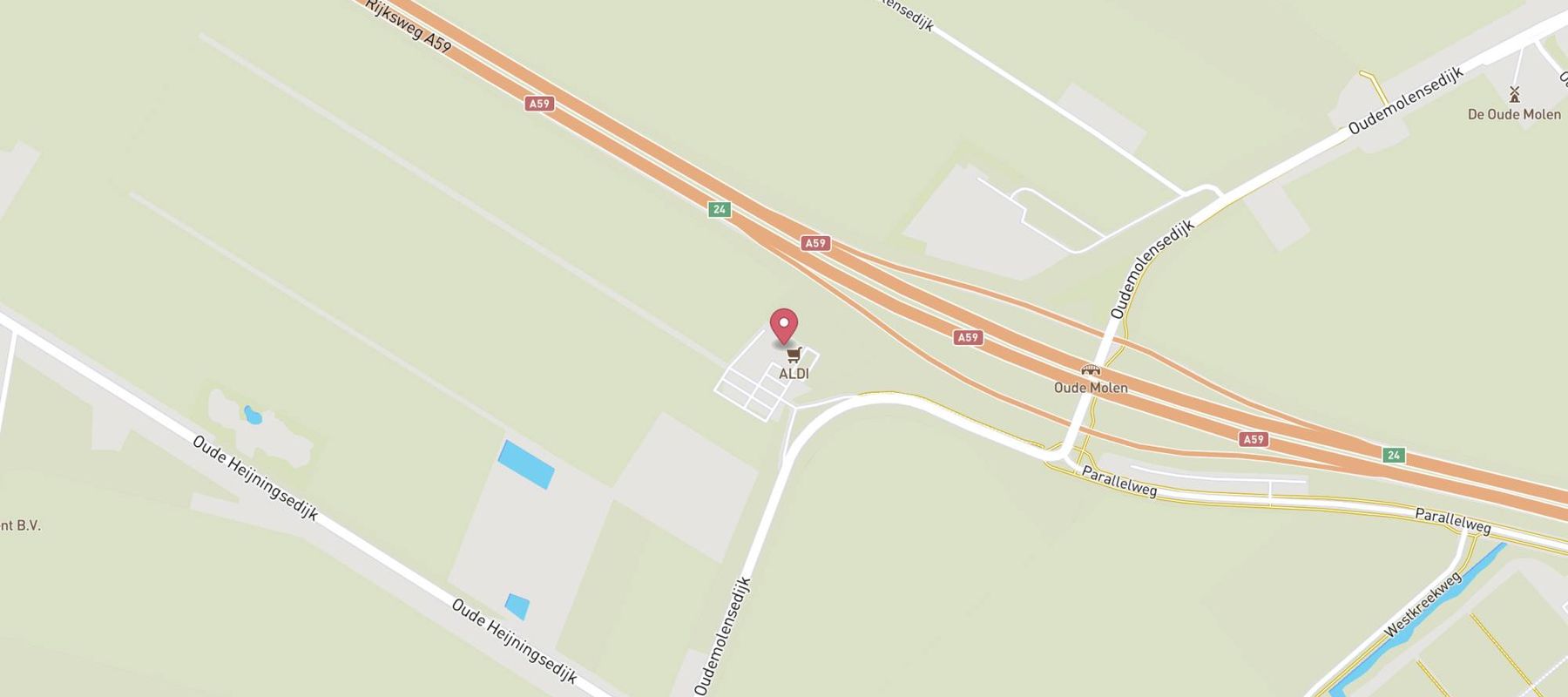 ALDI Fijnaart Oudemolensedijk map