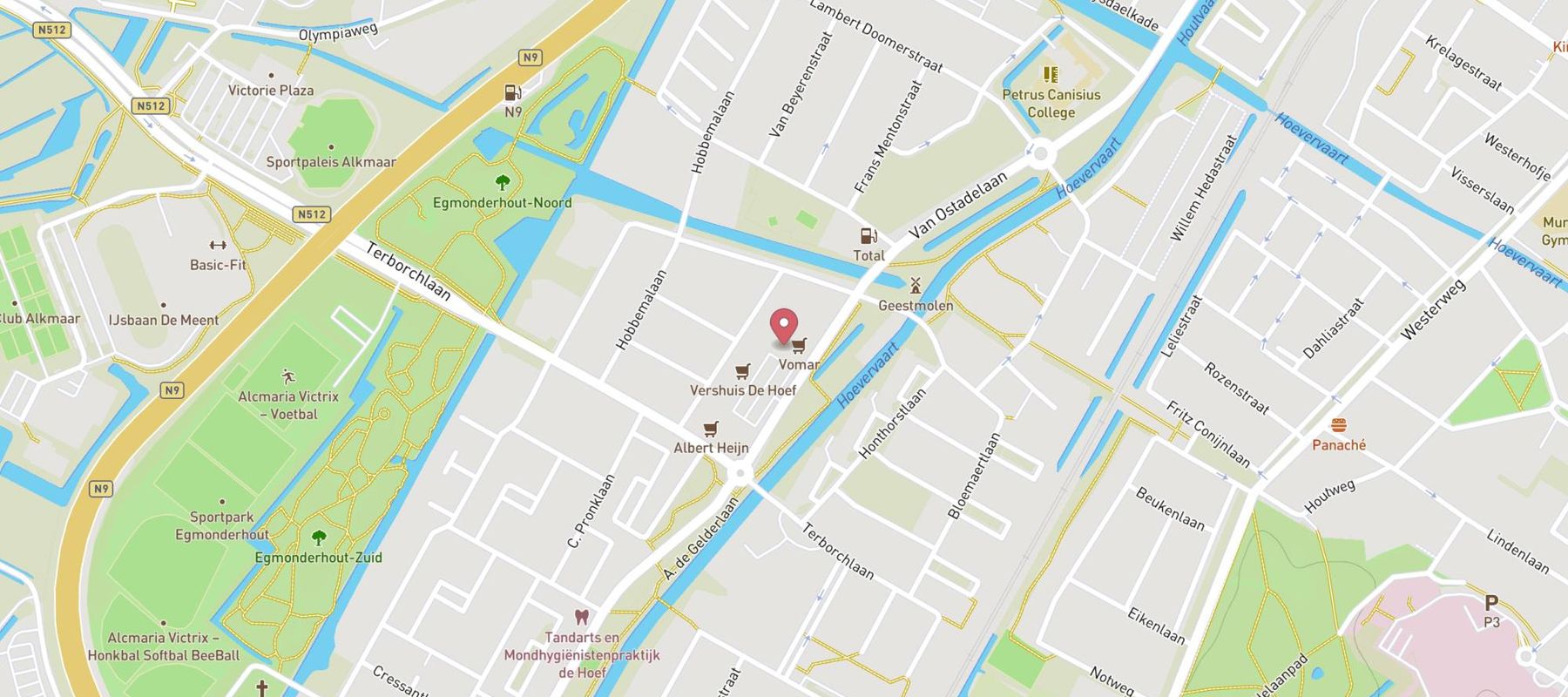 Blokker Alkmaar Van Ostadelaan map