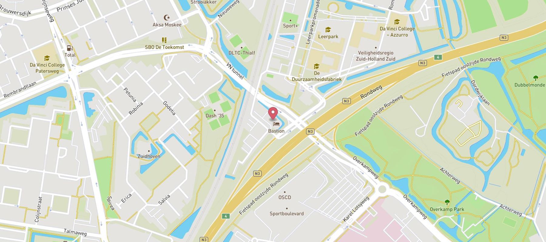 Bastion Hotel Dordrecht - Papendrecht map