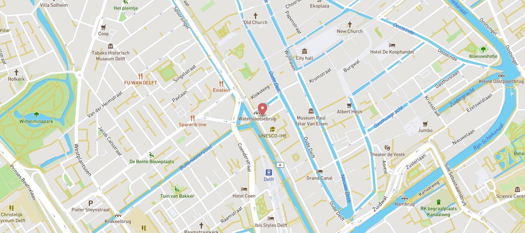 SPAR Delft Westvest map