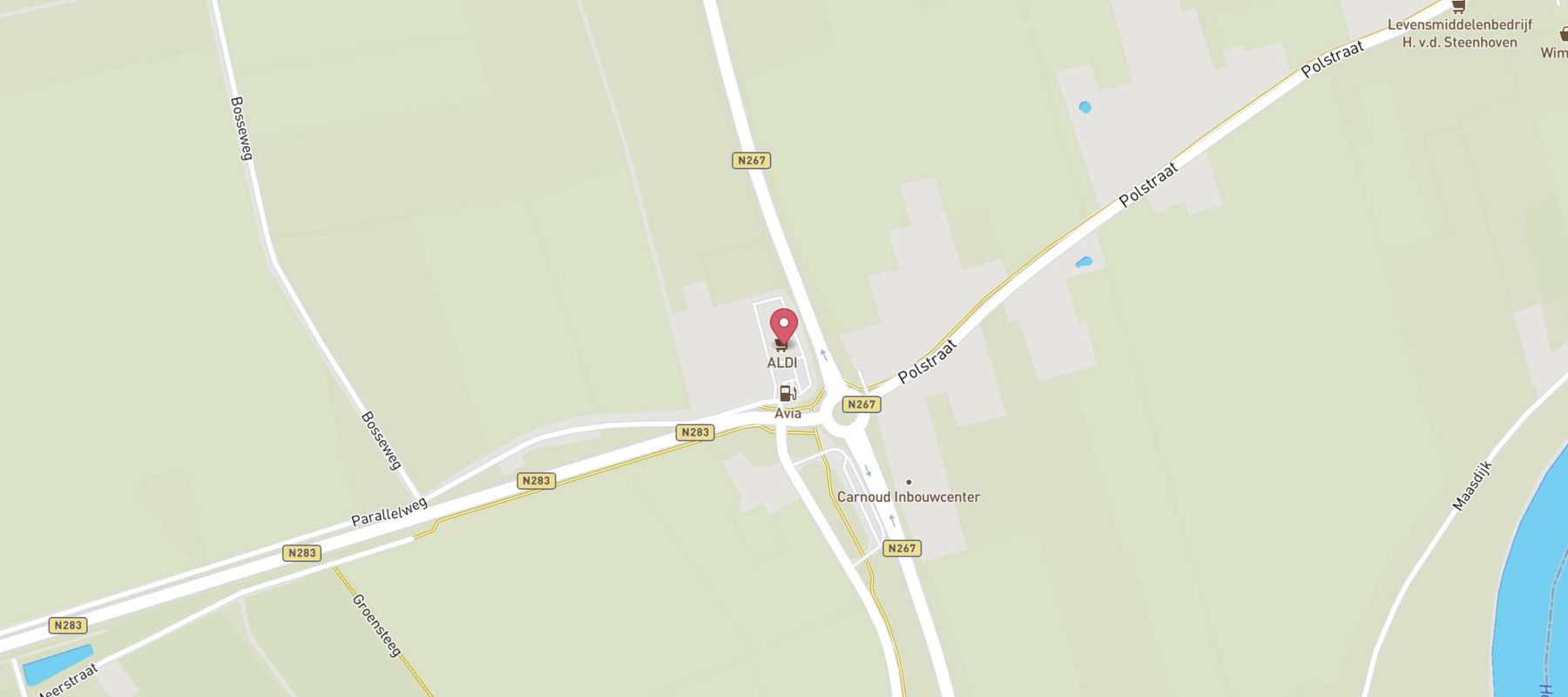 ALDI Wijk en Aalburg Parallelweg map