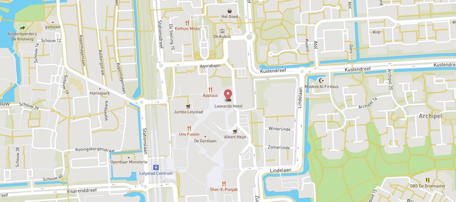 Leonardo Hotel Lelystad City Center map