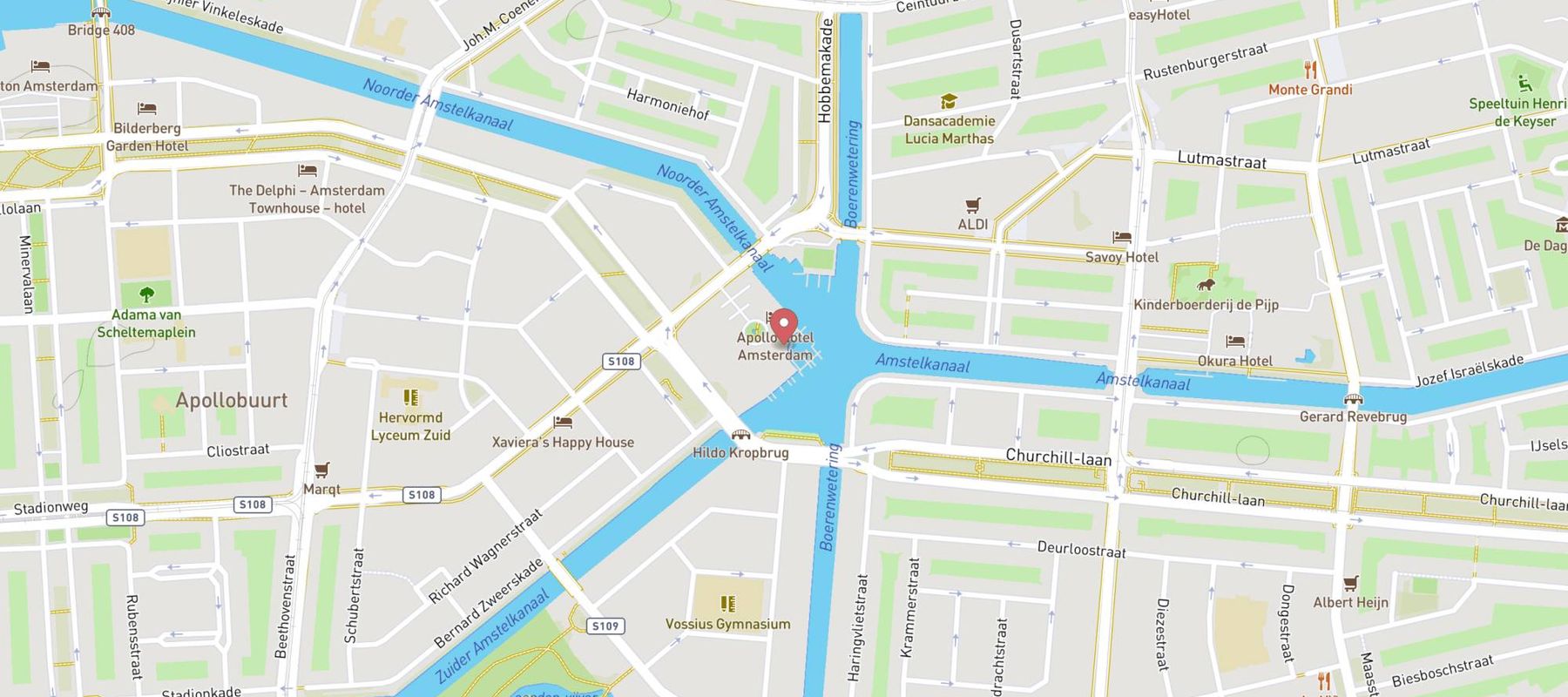 Apollo Hotel Amsterdam, a Tribute Portfolio Hotel map