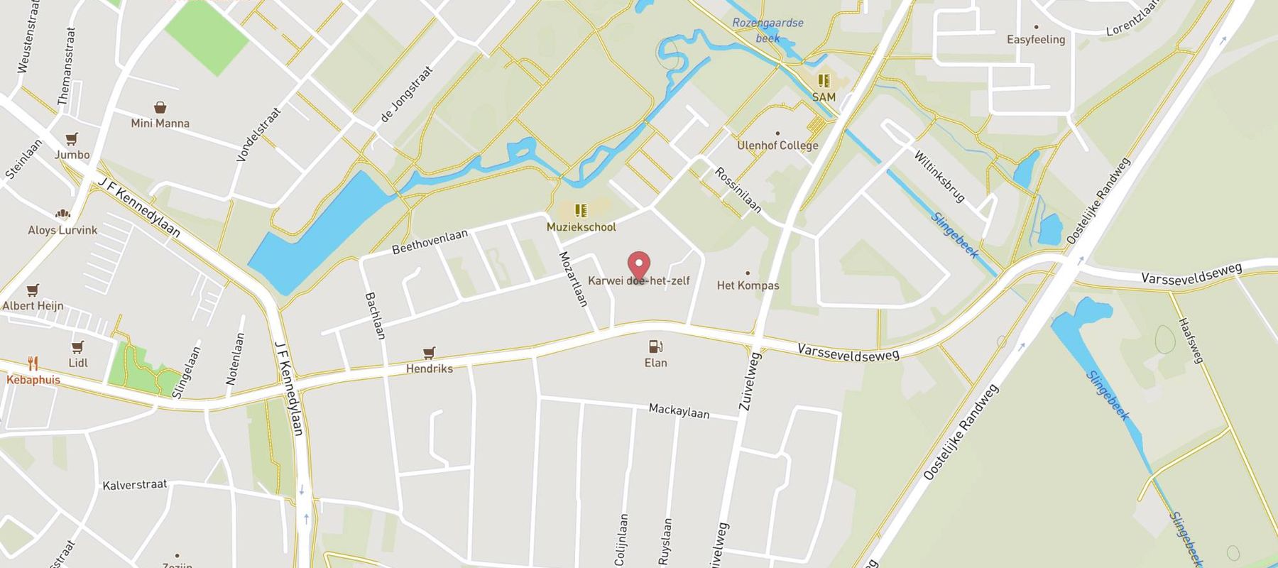 Karwei bouwmarkt Doetinchem map