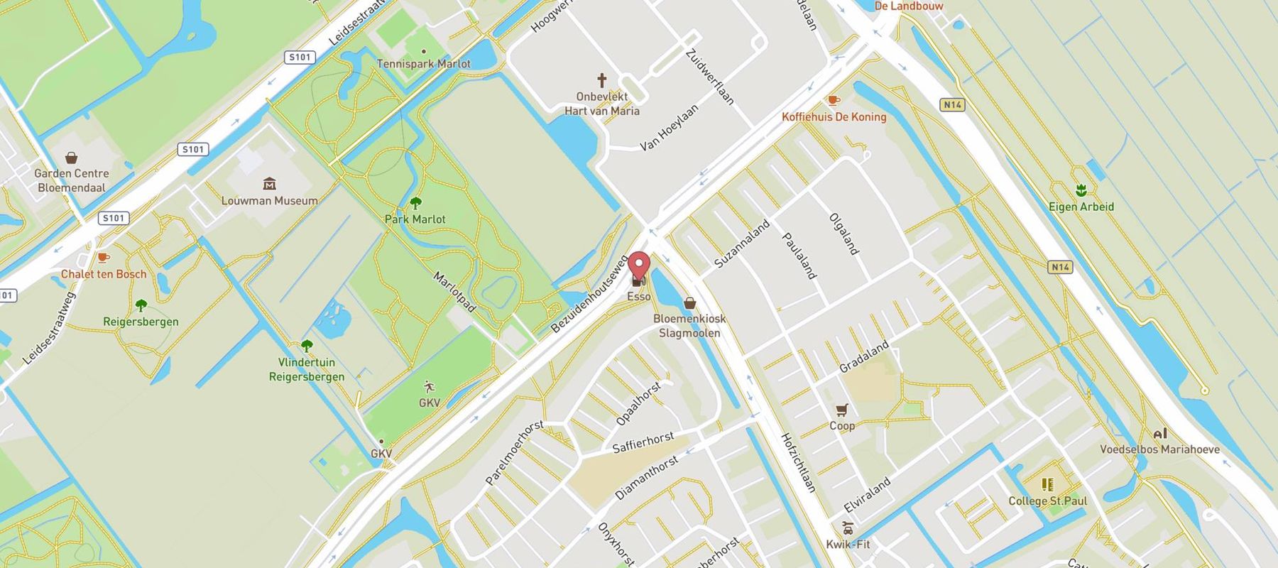 SPAR express Den Haag Bezuidenhout map