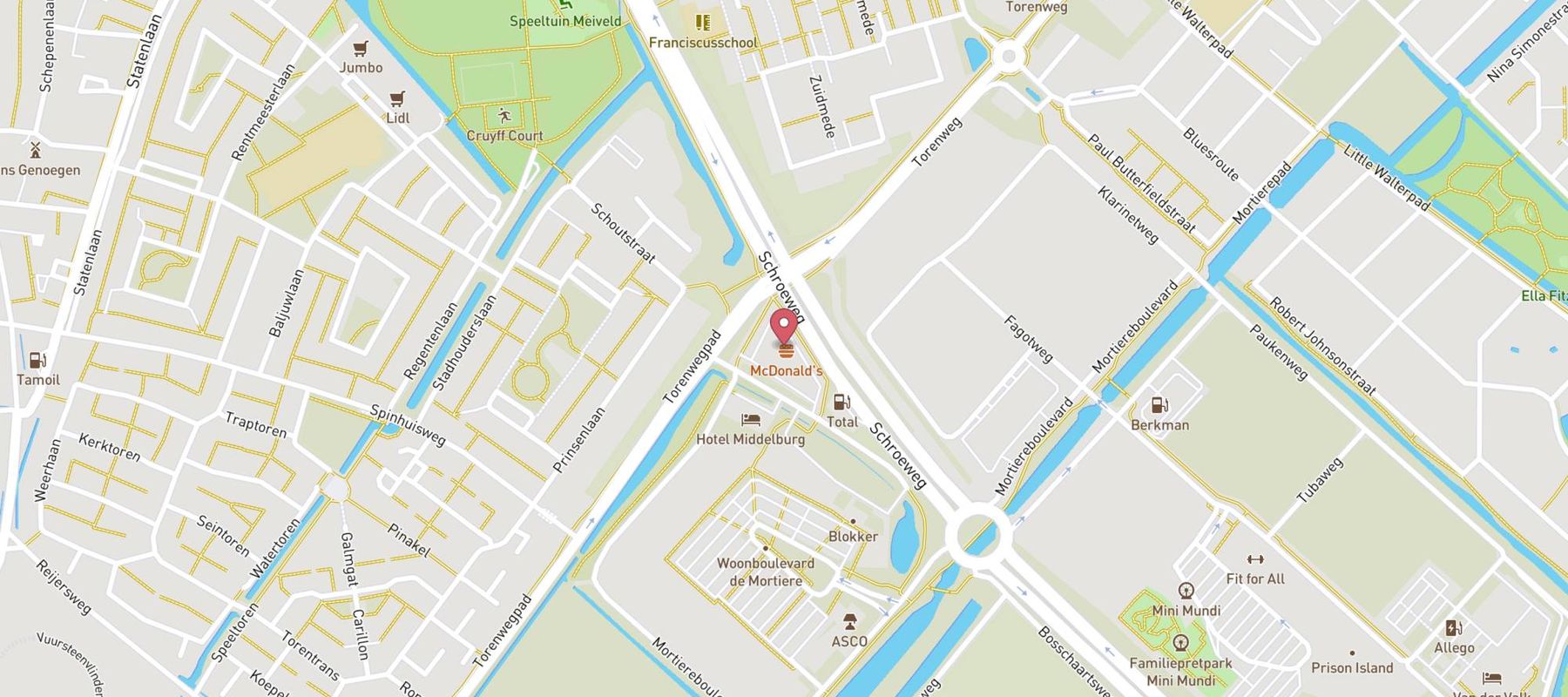 McDonald's Middelburg map