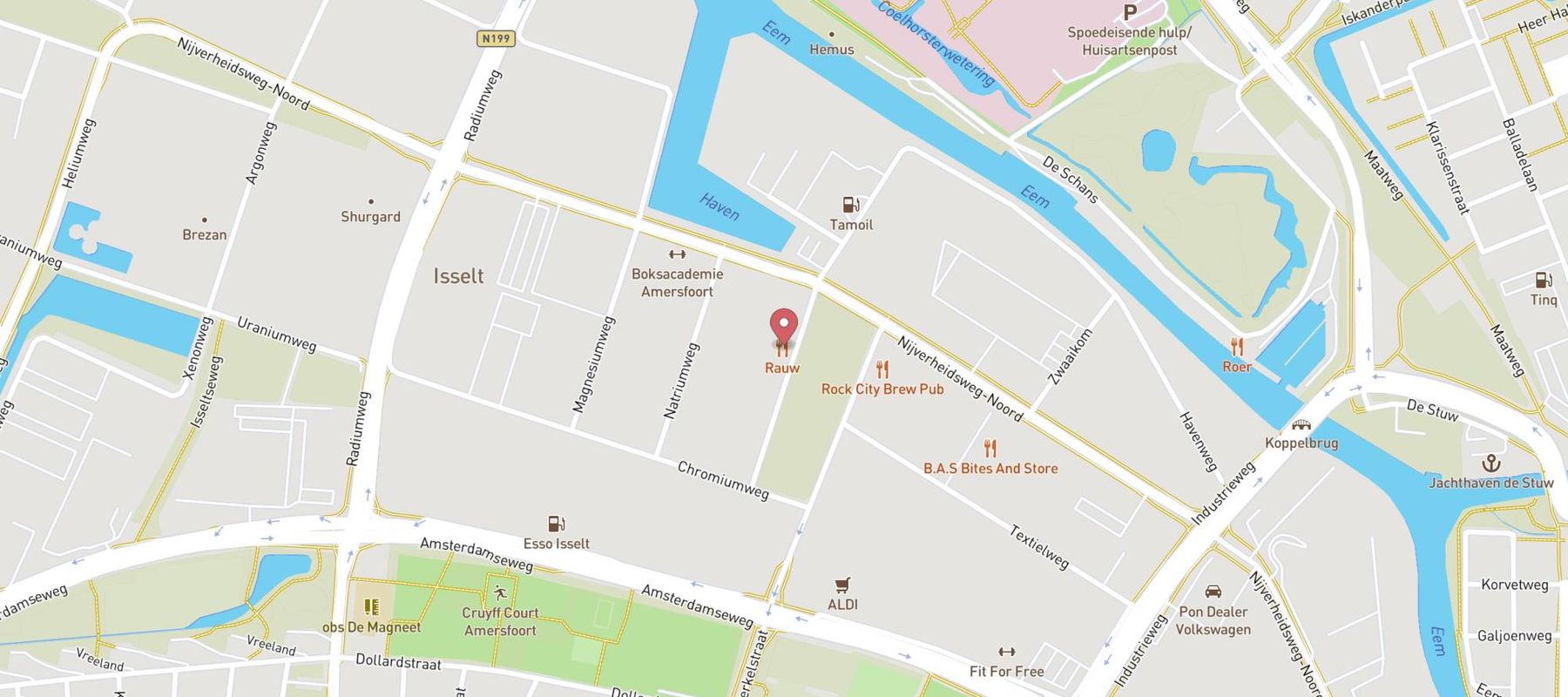 Restaurant Rauw Amersfoort Nederland map