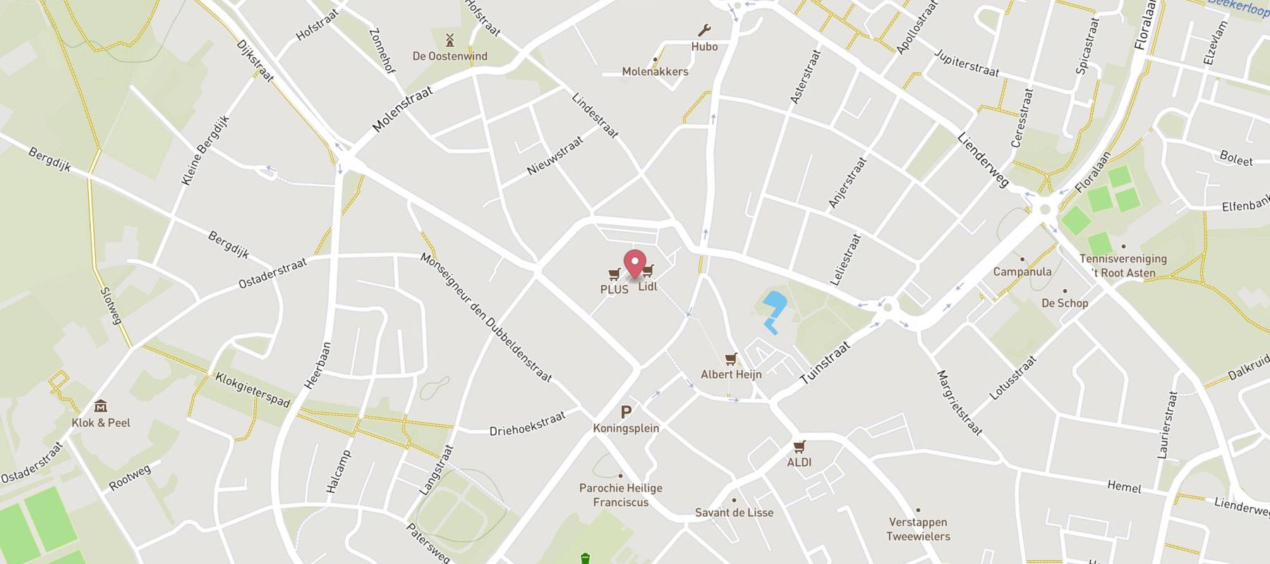 Shoeby - Asten map