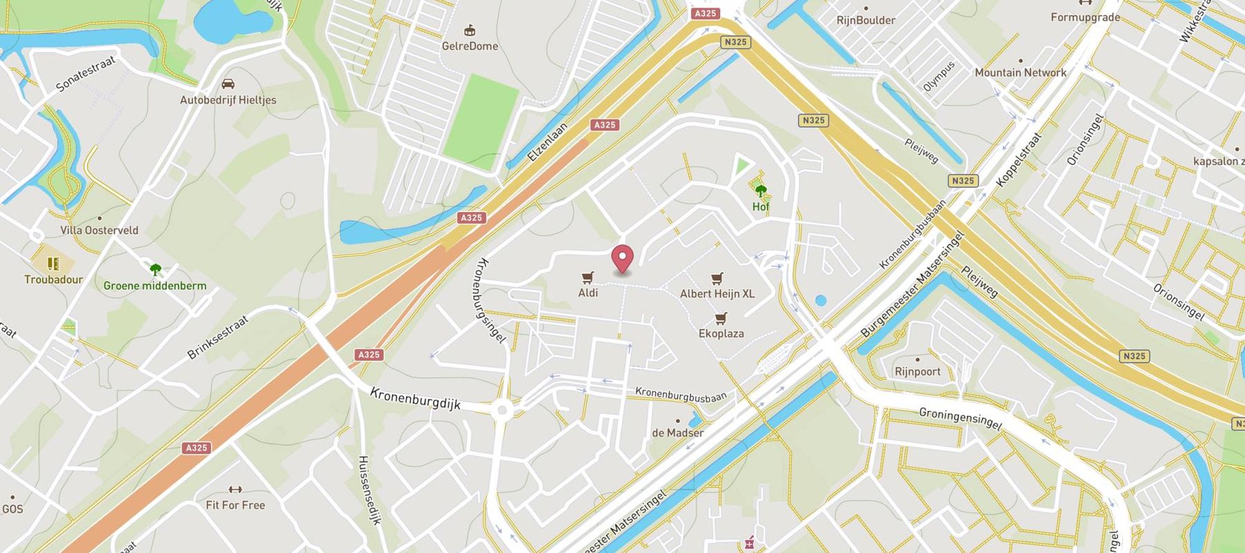 McDonald's Arnhem Kronenburg map