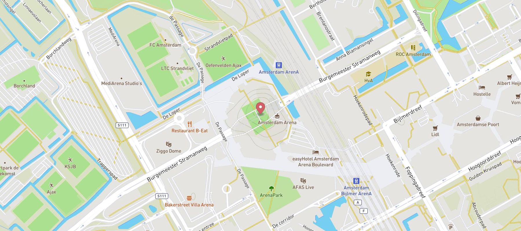 Johan Cruijff ArenA map