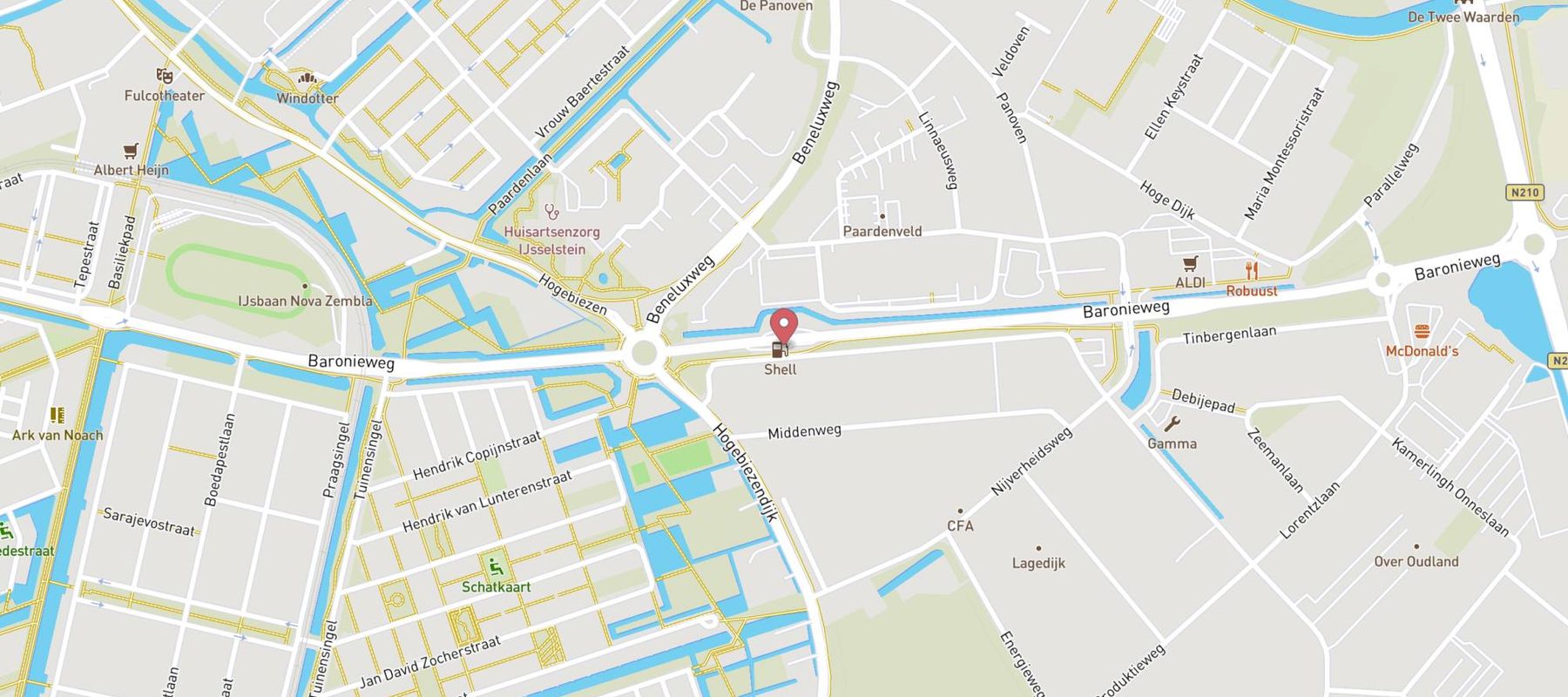 haan tankstation IJsselstein map