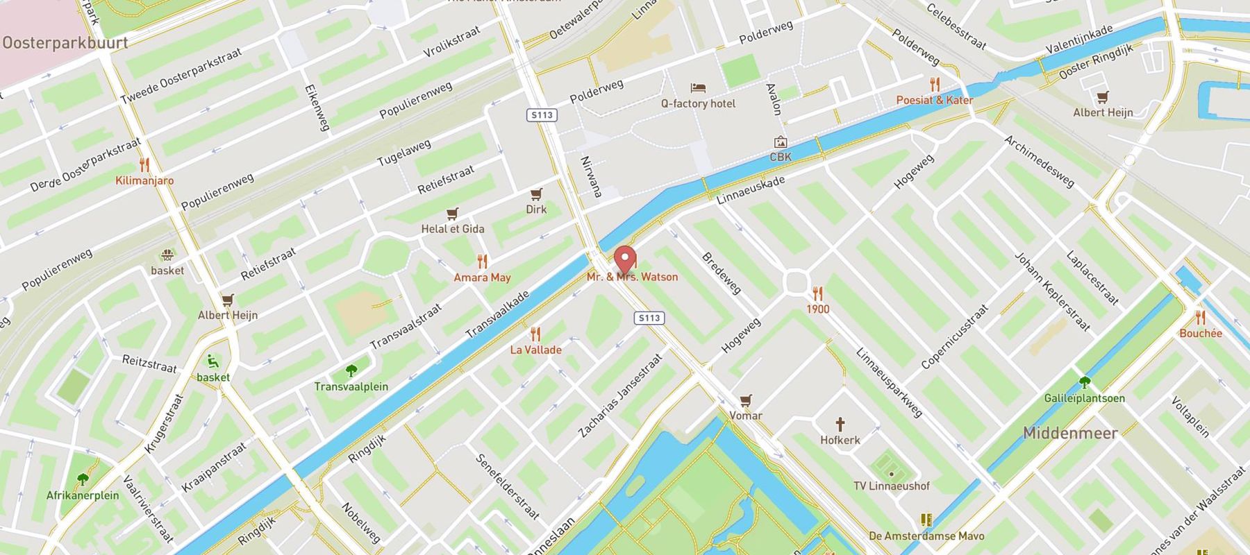 Blokker Amsterdam Middenweg map