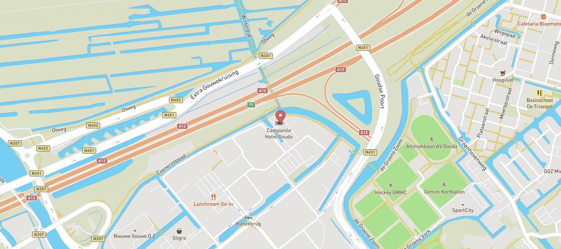 Campanile Hotel Gouda map