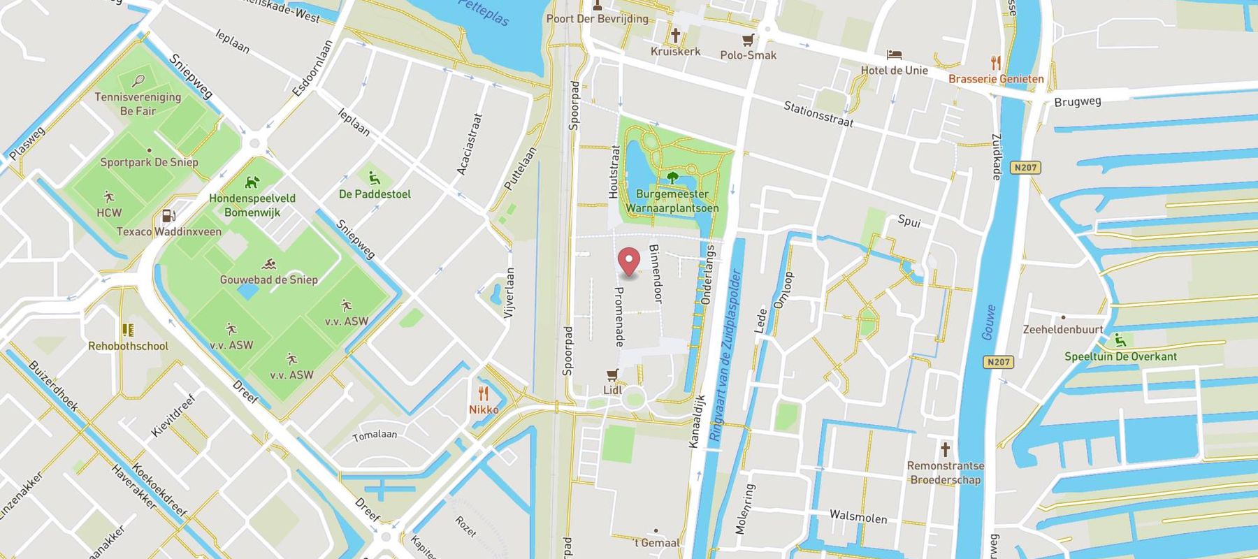 Pearle Opticiens Waddinxveen map