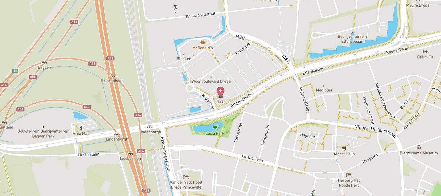 haan tankstation Princenhage Breda map