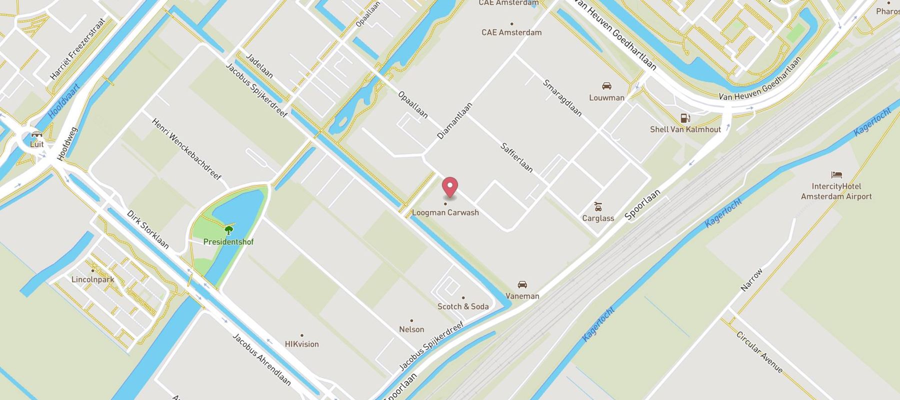 Loogman Carwash Hoofddorp - Wasstraat Hoofddorp map