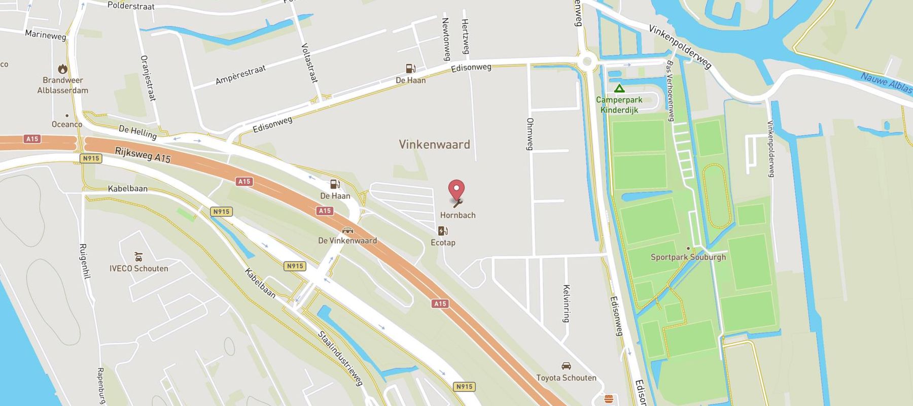 HORNBACH Bouwmarkt Alblasserdam map