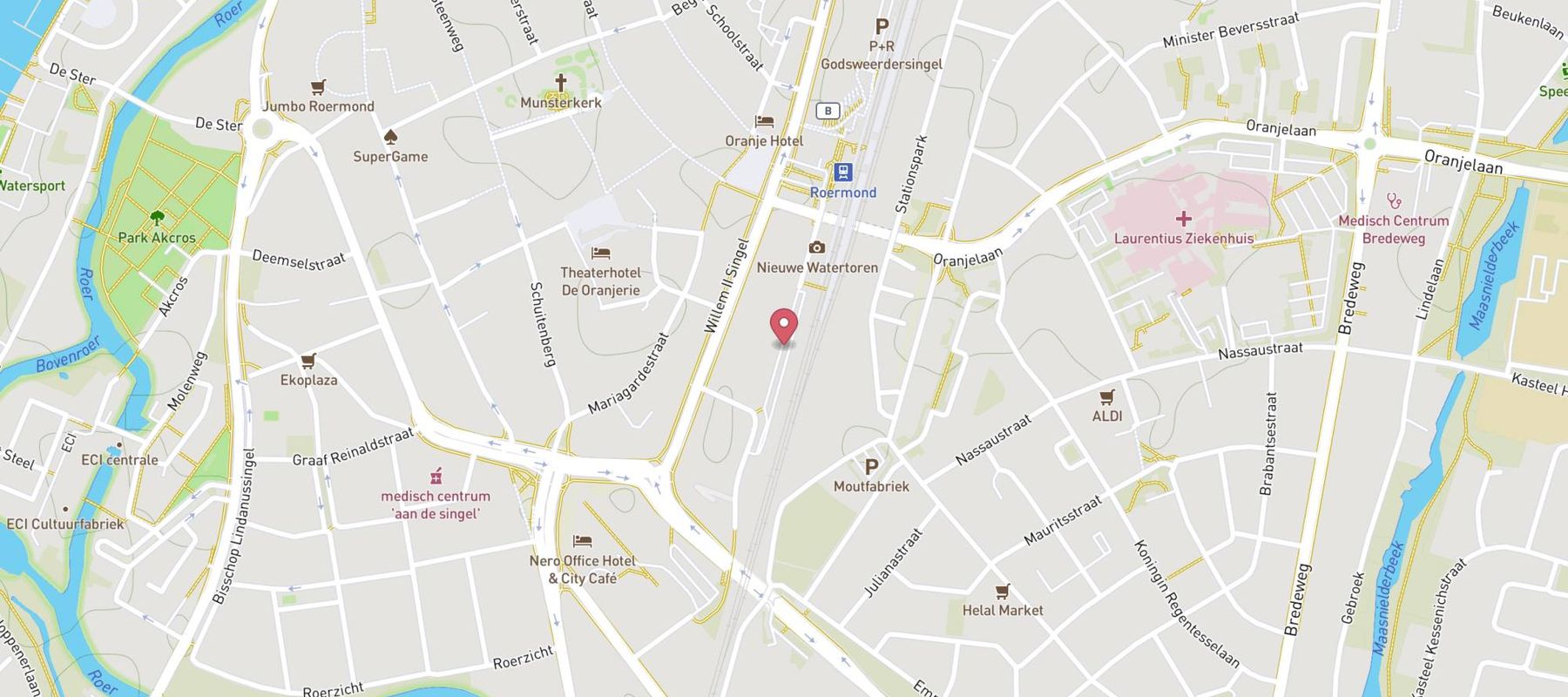 P+R Veeladingstraat map