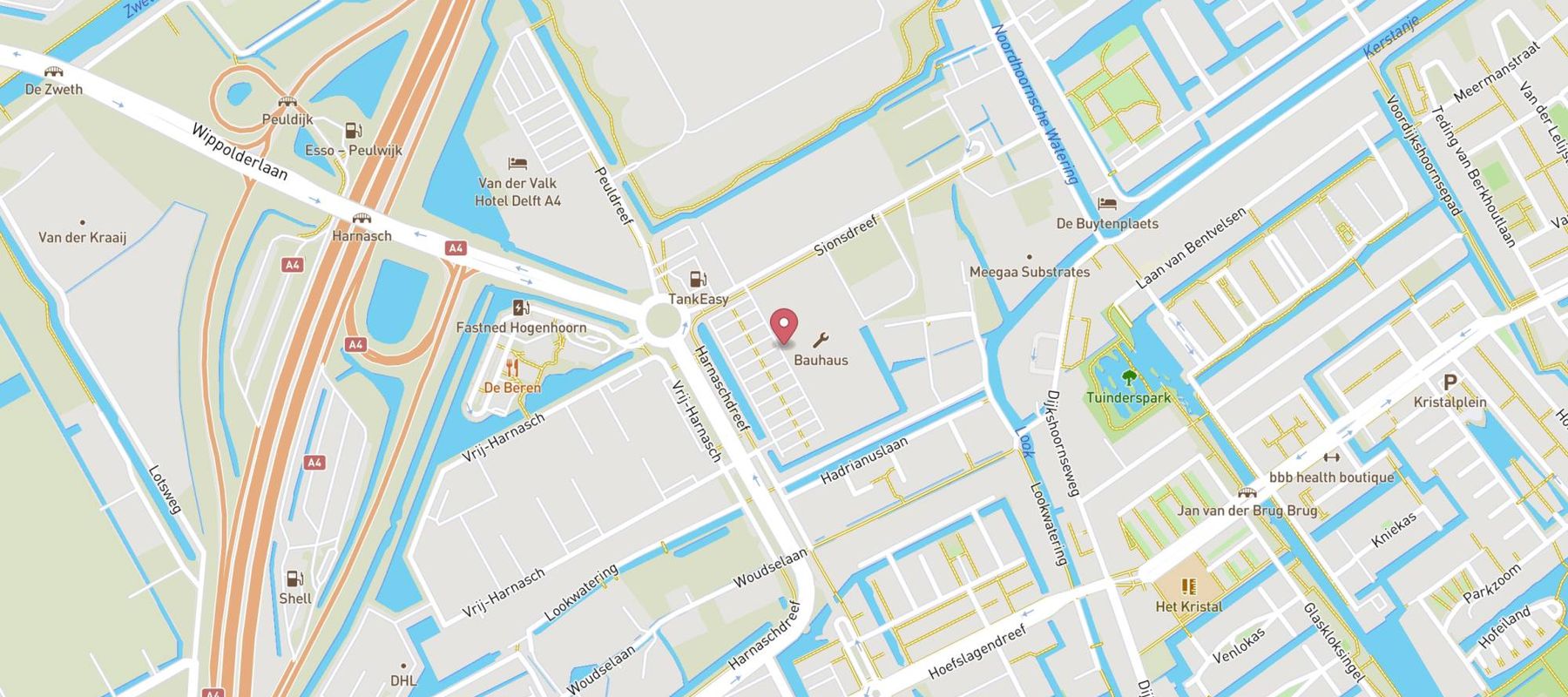 BAUHAUS Delft map