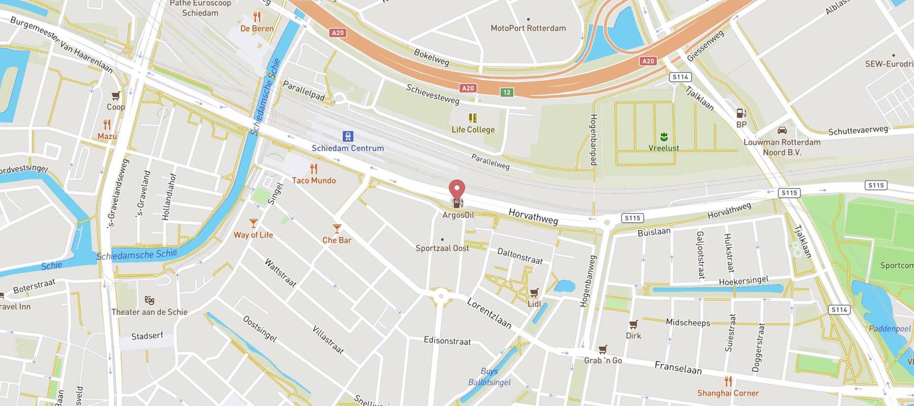 Argos Schiedam map