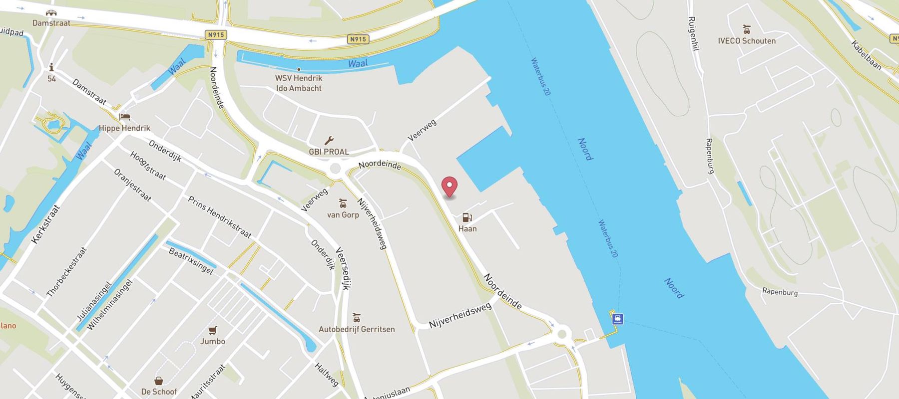 haan tankstation Noordeinde Hendrik-Ido-Ambacht map