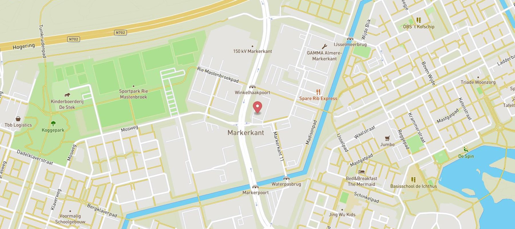 SPAR express Almere Markerkant map