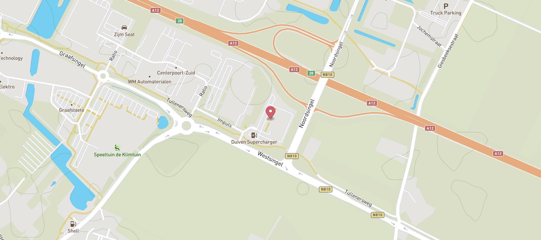 Van der Valk Hotel Duiven bij Arnhem A12 map