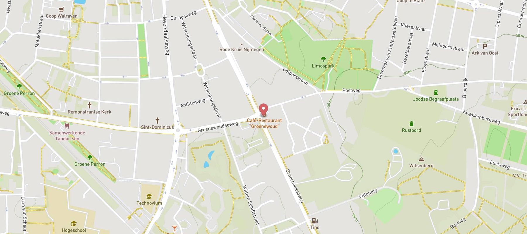 Restaurant Groenewoud map
