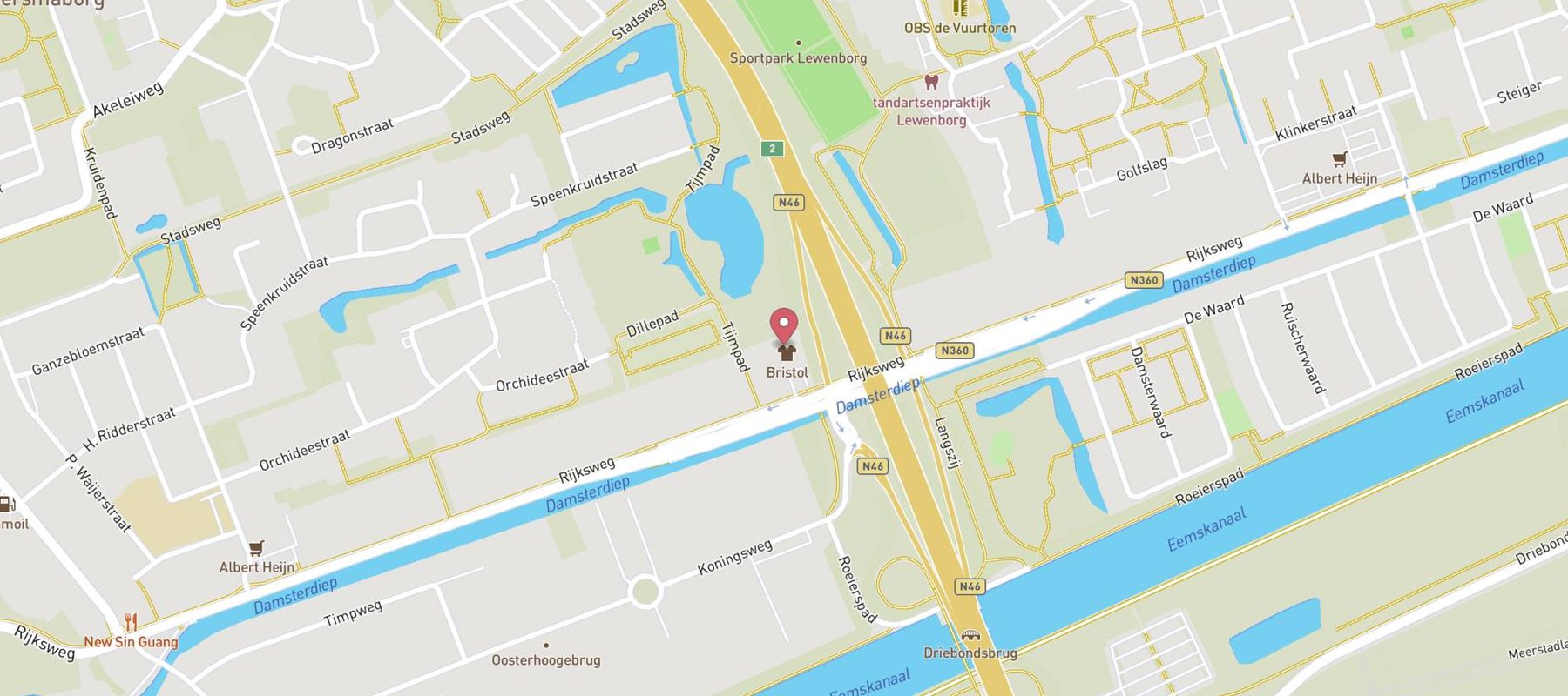 Bristol Groningen map
