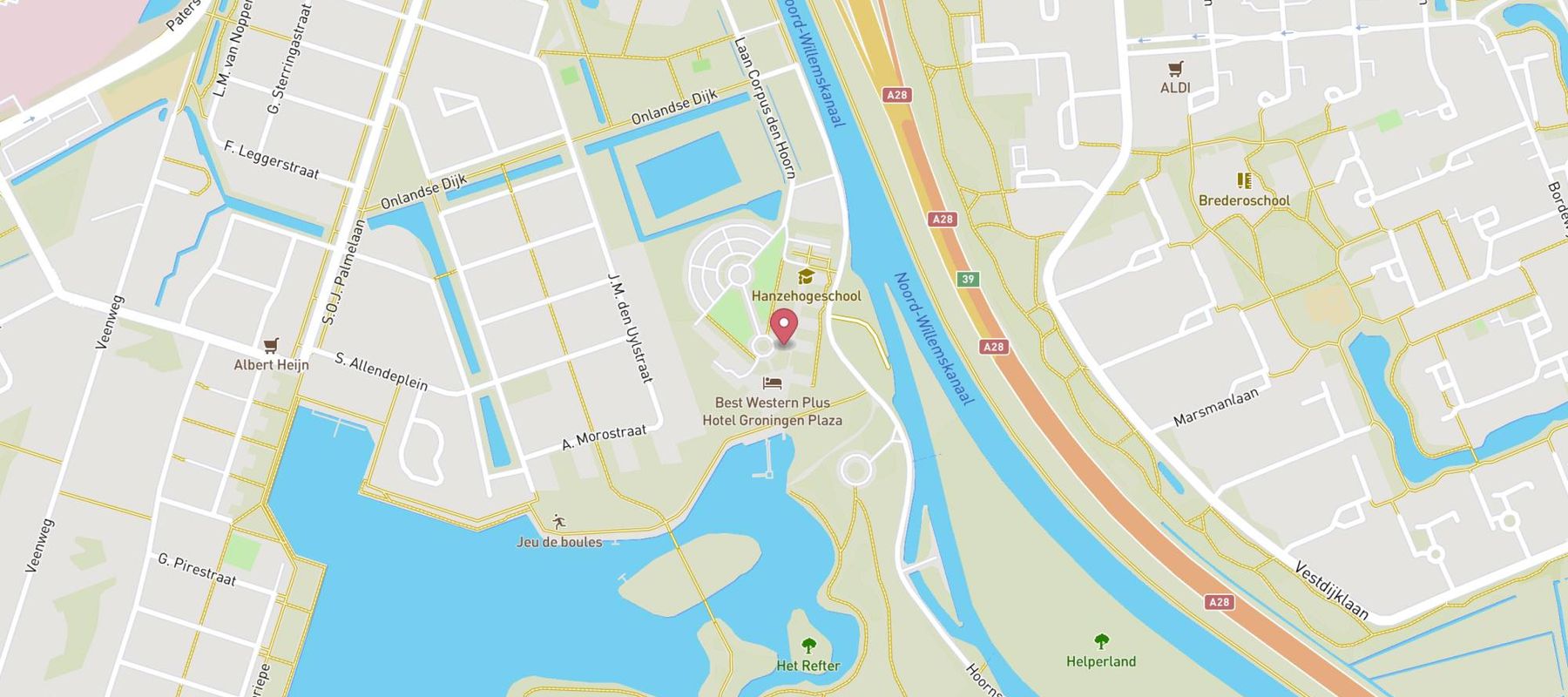 Flonk Hotel Groningen Zuid map