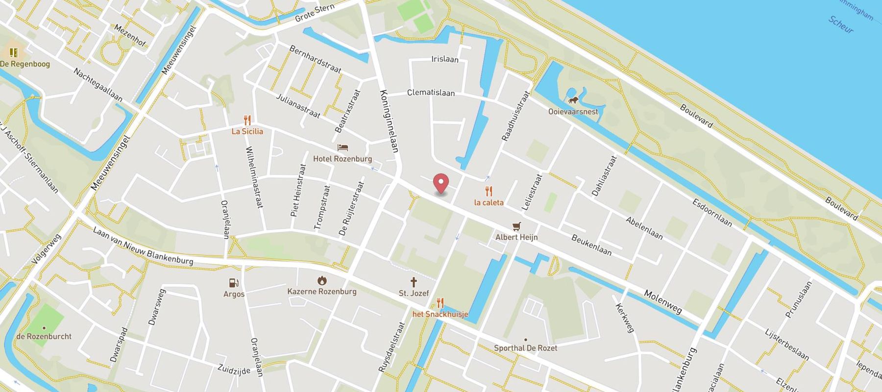 Hertz Autoverhuur - Rozenburg - Molenweg 47 map
