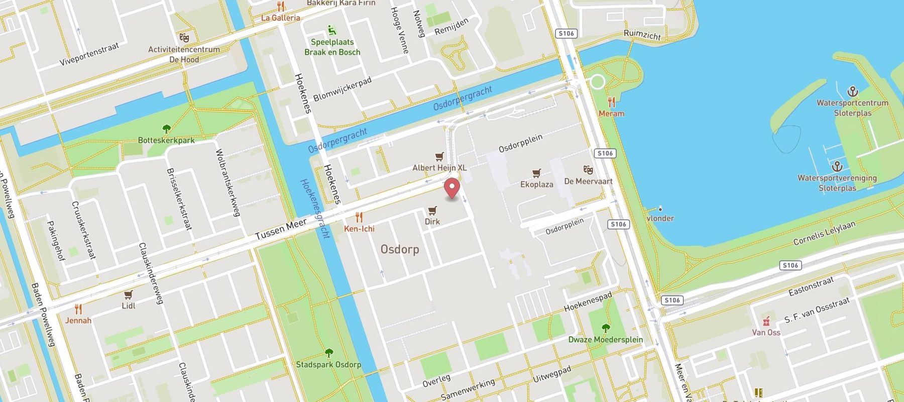 Hans Anders Opticien Amsterdam Osdorpplein map