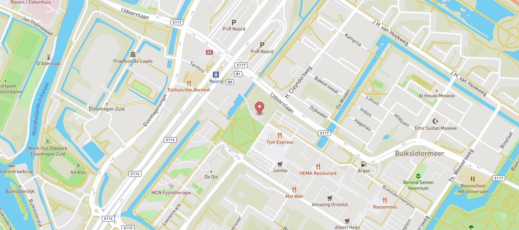 Restaurant De Beren Amsterdam-Noord map