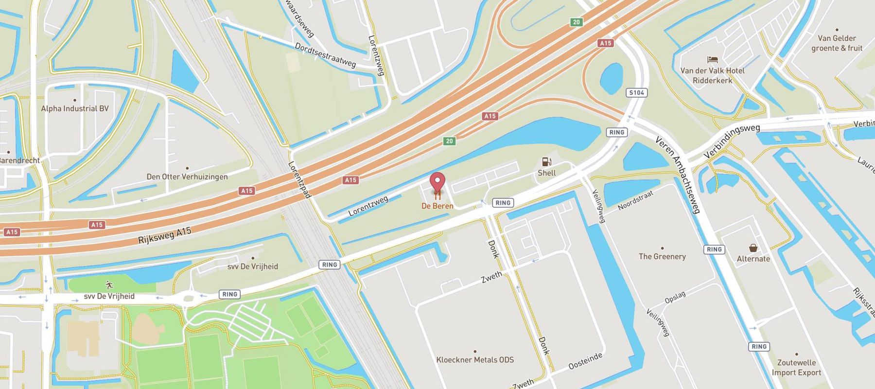 Restaurant De Beren Barendrecht map