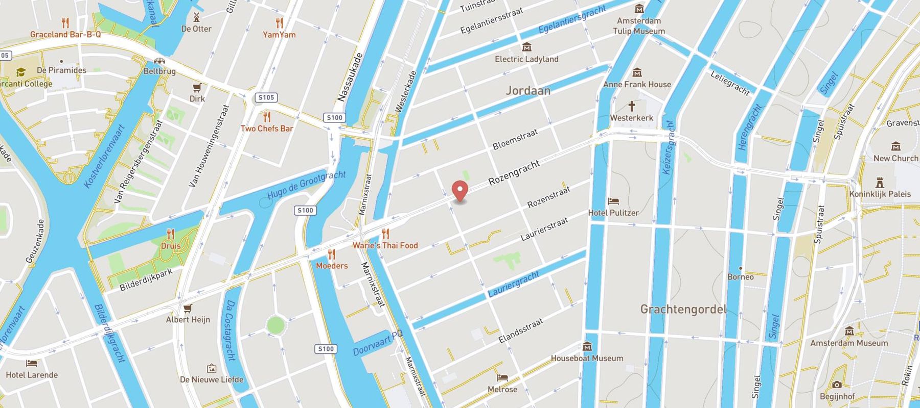 Pesca Amsterdam map