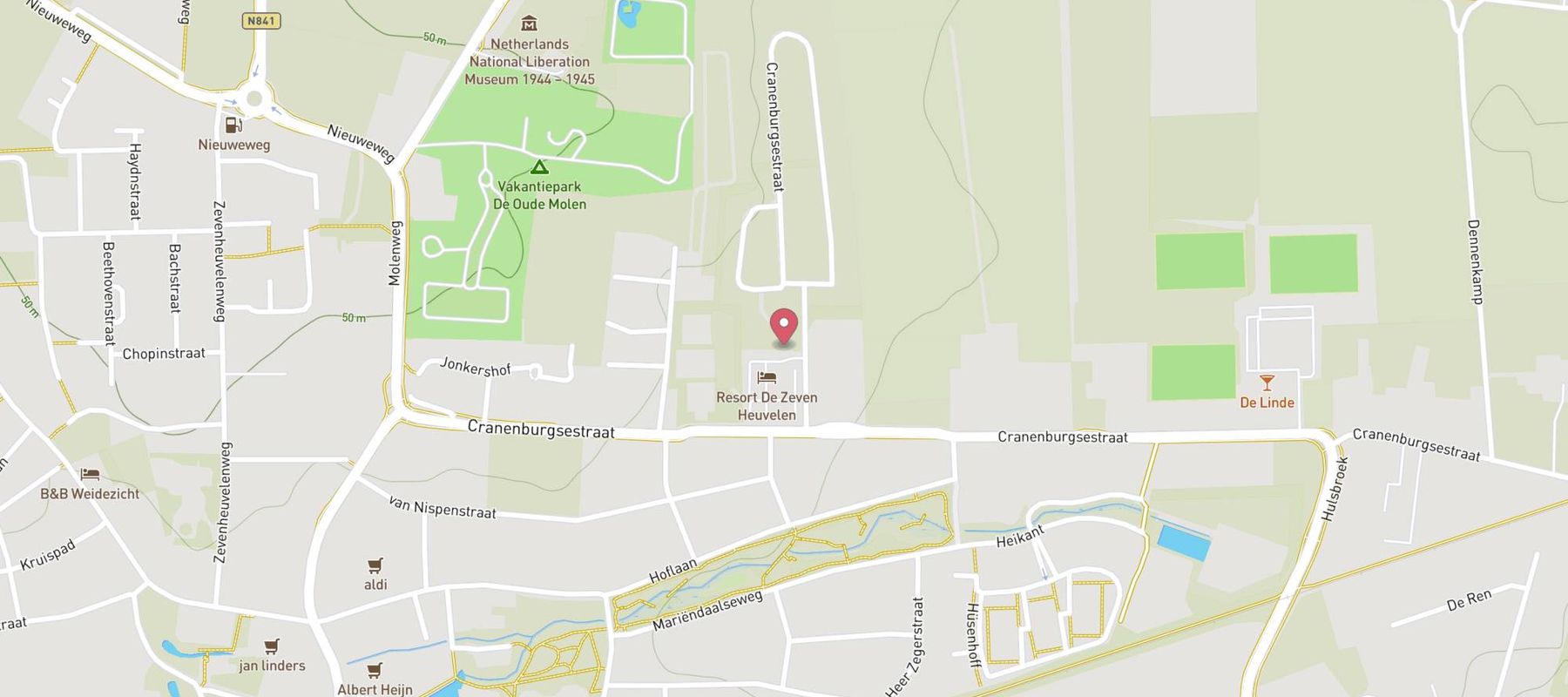 Hotel & Bungalowpark de Zeven Heuvelen map