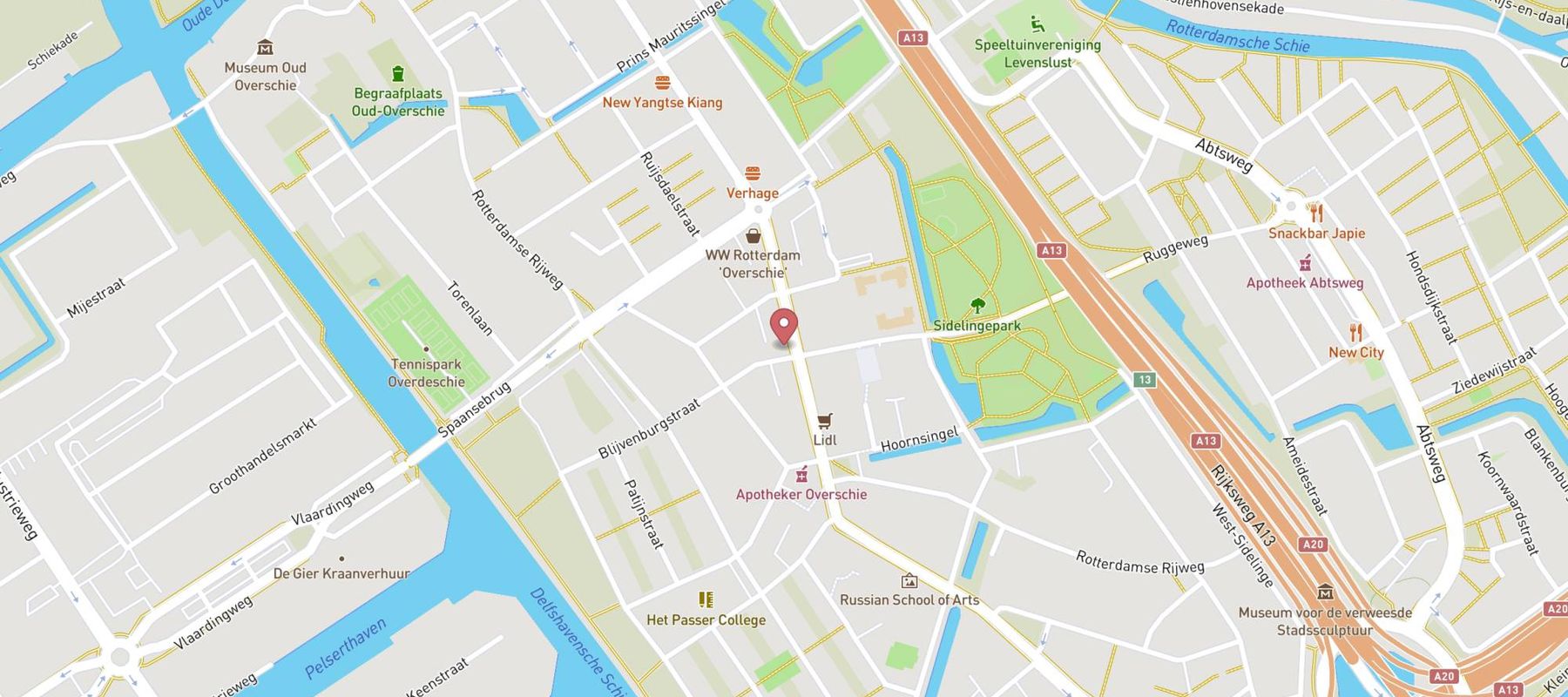 Pearle Opticiens Rotterdam - Overschie map