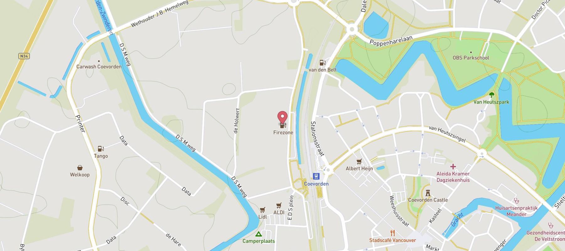 Argos Coevorden, Parallelweg map