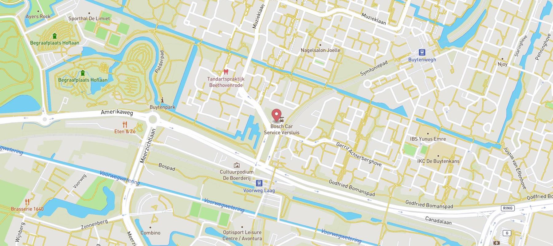 haan tankstation Muzieklaan Zoetermeer map