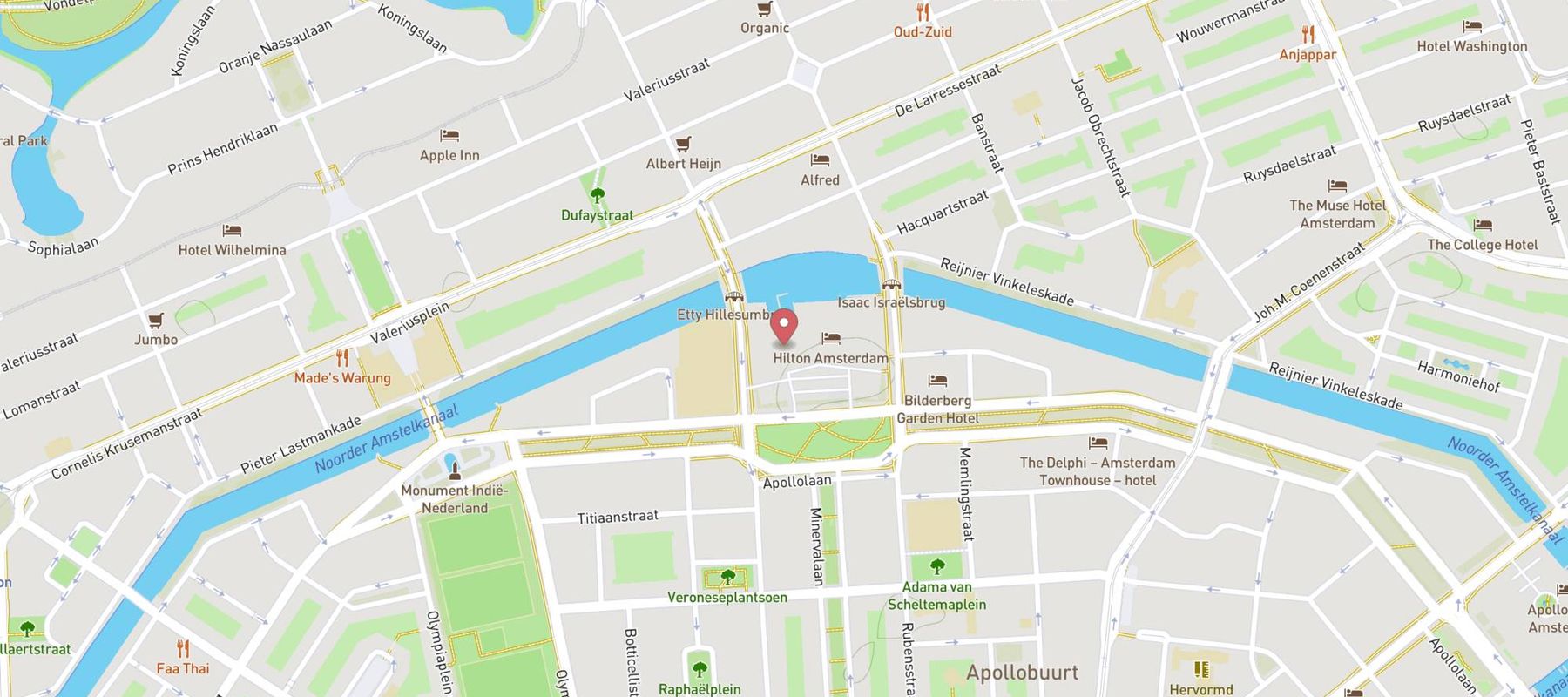 Roberto's Restaurant Amsterdam map
