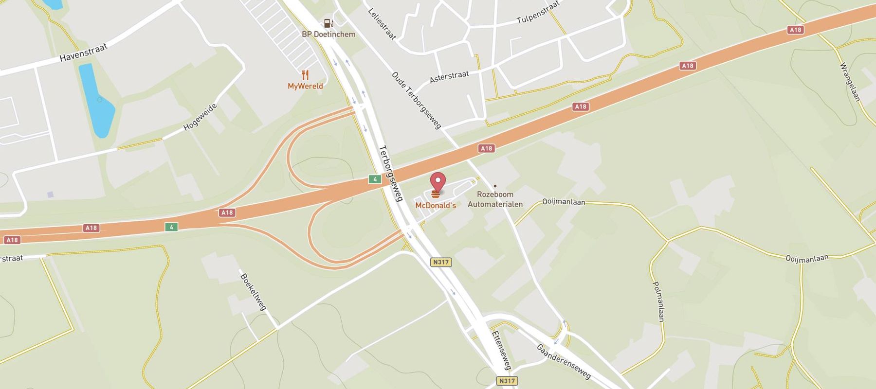 McDonald's Doetinchem map