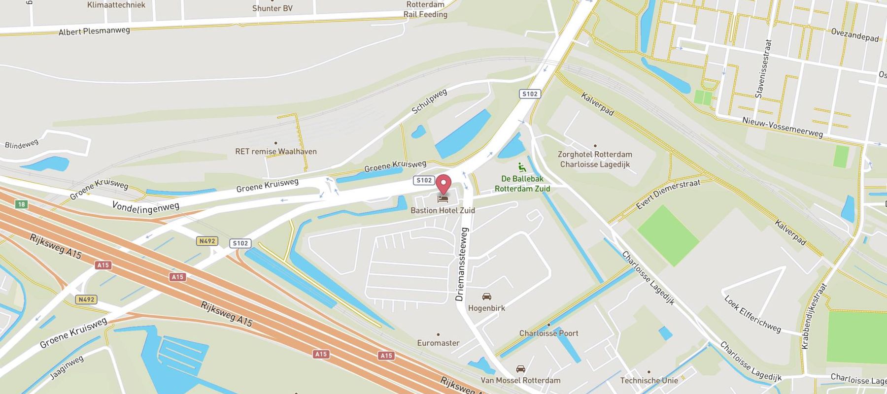 Bastion Hotel Rotterdam Zuid map