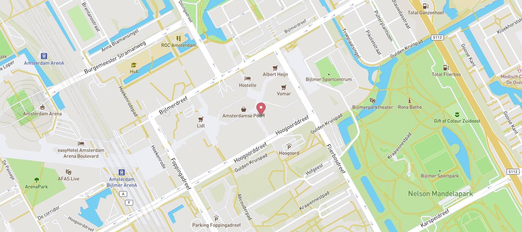 Hans Anders Opticien Amsterdam Zuidoost map