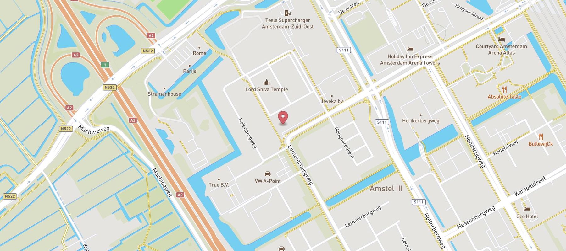 Avis Autoverhuur Amsterdam Zuid-Oost map