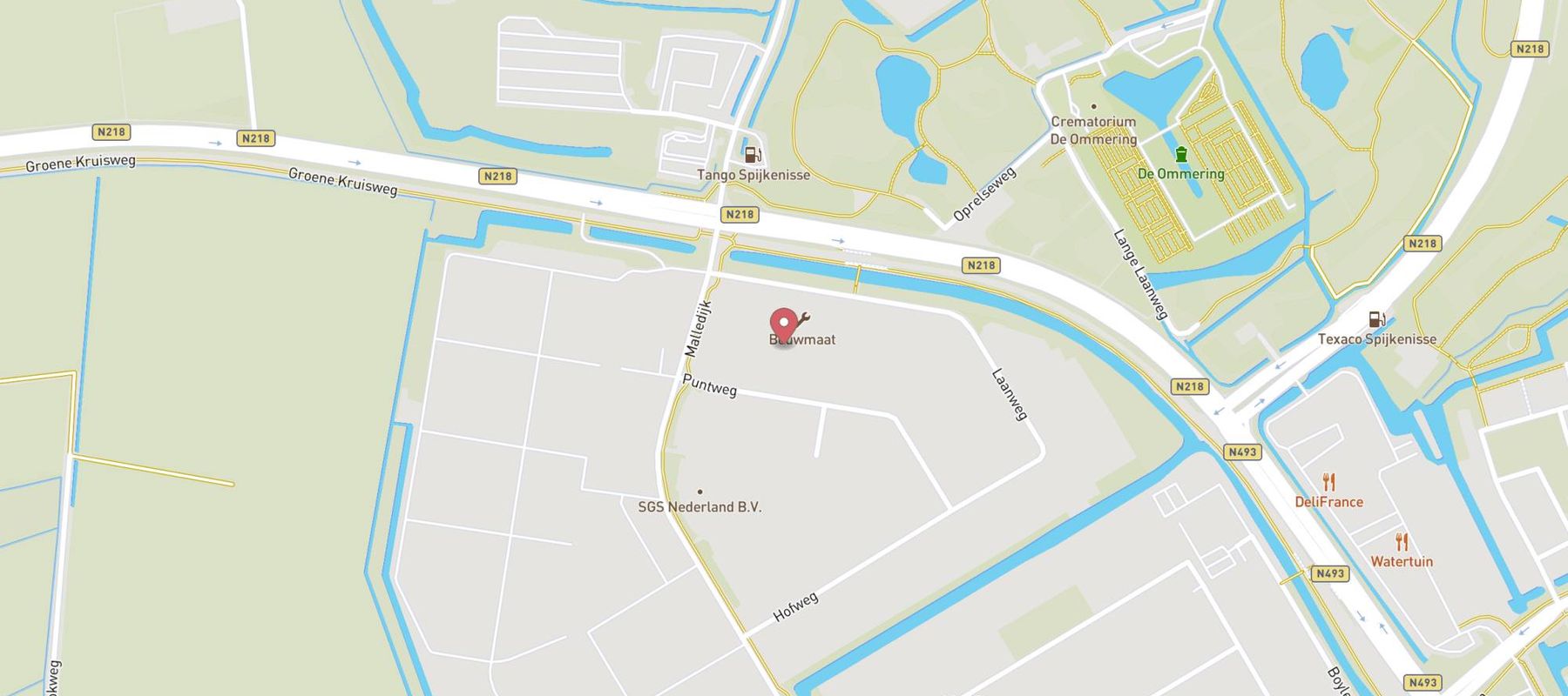 Bouwmaat Spijkenisse map